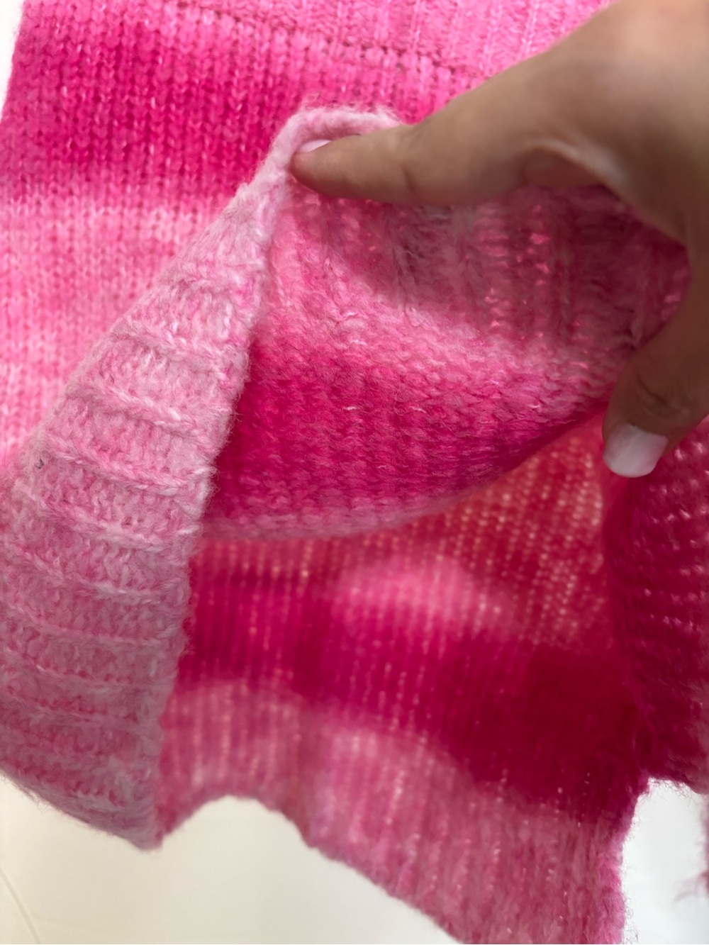 Tach Clothing Pink Gradient Ombre Knit Mini Boho Tania Skirt XS Anthropologie - Picture 7 of 13